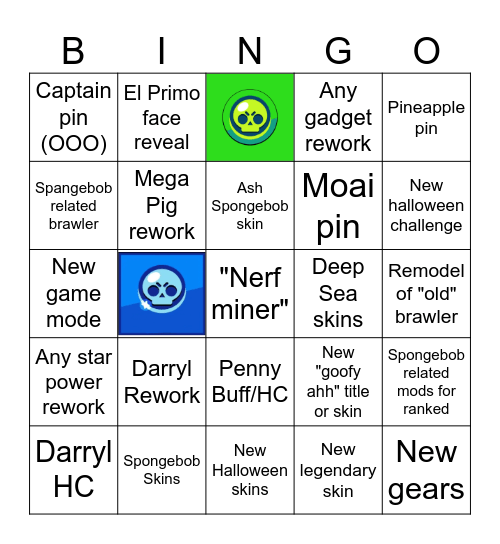 Brawl Talk Bingo Card