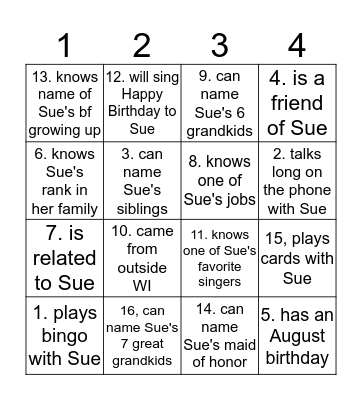 Find Some Who... Bingo Card