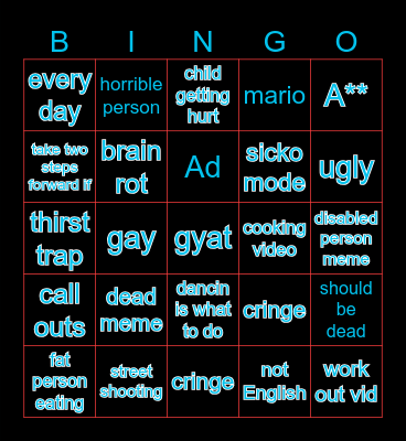insta Bingo Card
