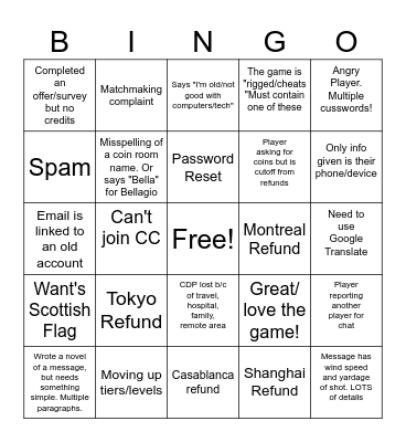 WGT BINGO - Save your Ticket #!!! Bingo Card