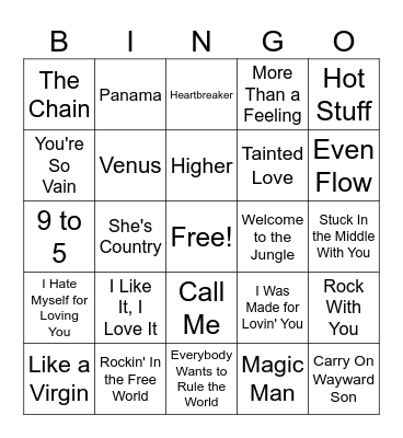 Singo #1 Bingo Card
