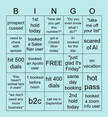 Can only mark one box at a time, no double hitting Bingo Card