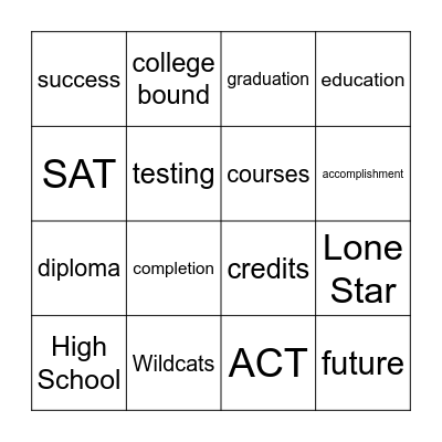 Lone Star Bingo Card