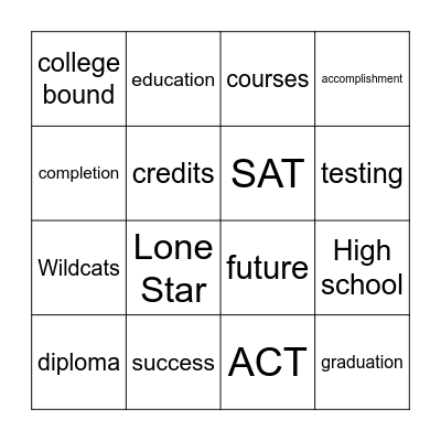 Lone Star Bingo Card