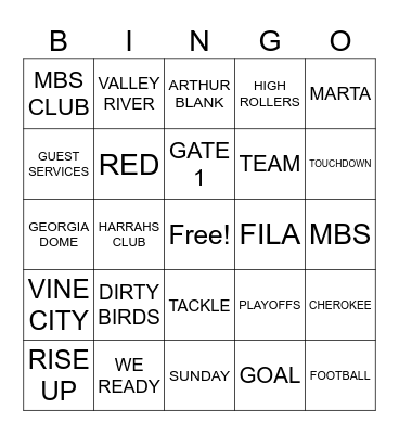 FALCONS SEASON 2024 Bingo Card