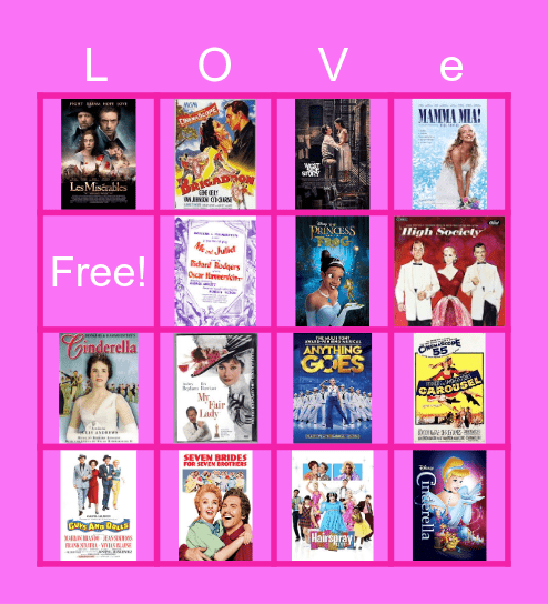 Musical Marriage Bingo Card