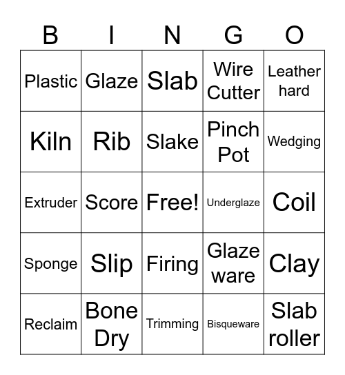 Clay Stages Review Bingo Card