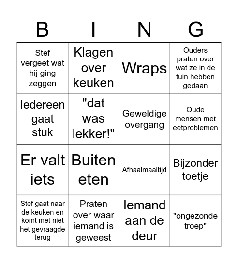 Schenkel Eetbingo Card