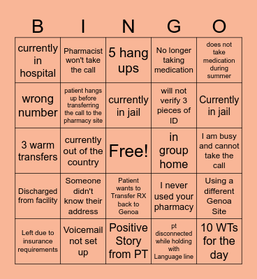 LC Bingo Card
