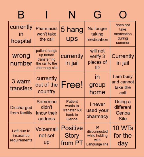 LC Bingo Card