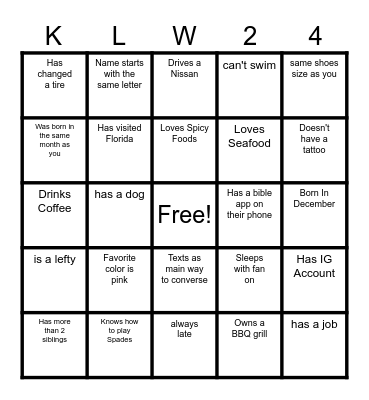 One Degree Hotter Mingle Bingo Card