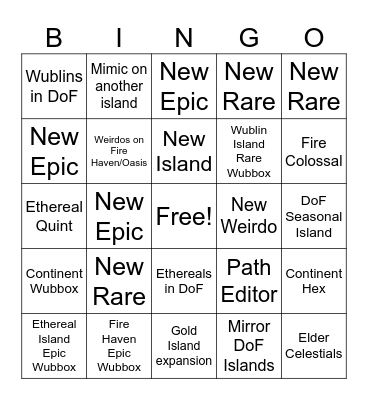 MSM Anniversary Month Bingo Card