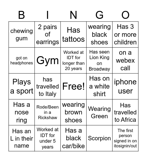 Information & Digital Technology Bingo Card