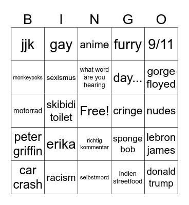 Insta bingo Card