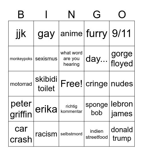 Insta bingo Card