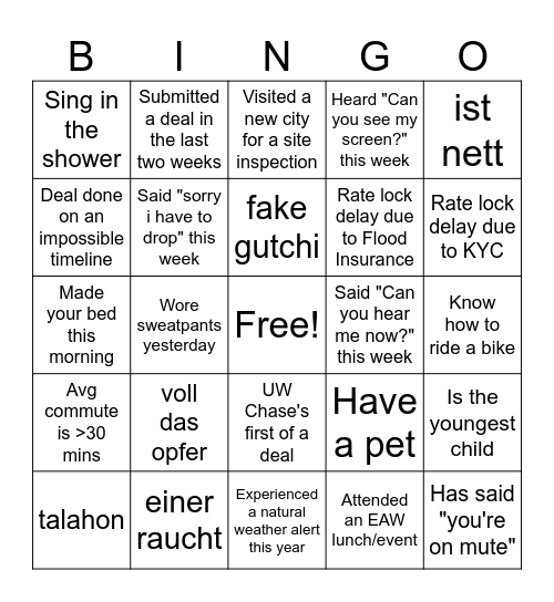 OBS Bingo Card