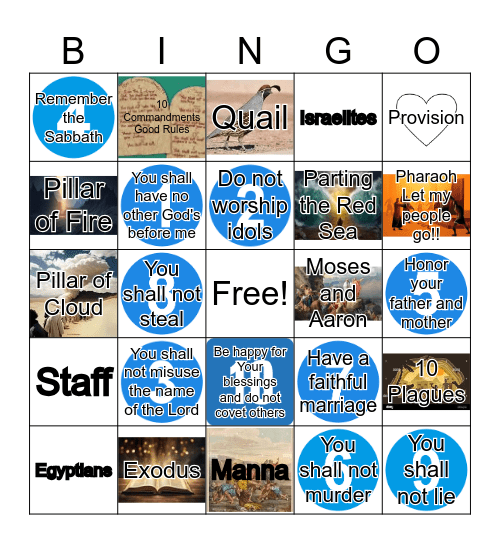 Moses Series of Events Bingo Card