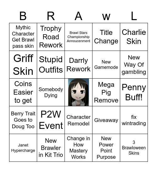 Brawl Talk Bingo Card