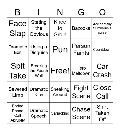 BINGOFLIX: Liar Liar (1997, PG-13) Bingo Card