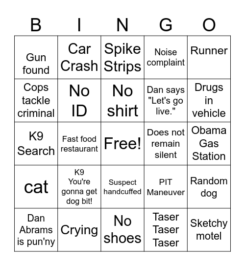 OP Live Bingo Card