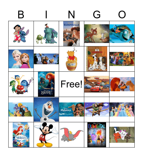Lindsay Hall Disney Bingo Card