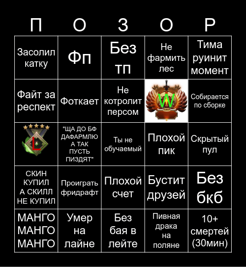 аналатика Bingo Card