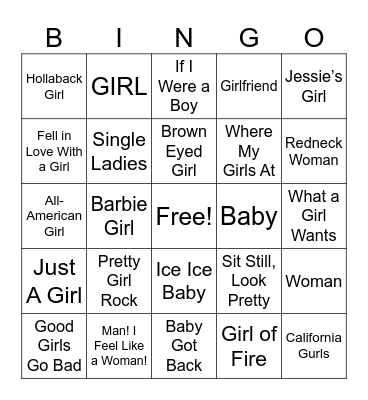 Baby Girl Olazagasti Bingo Card