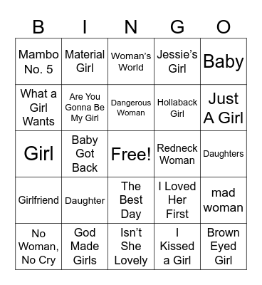 Baby Girl Olazagasti Bingo Card