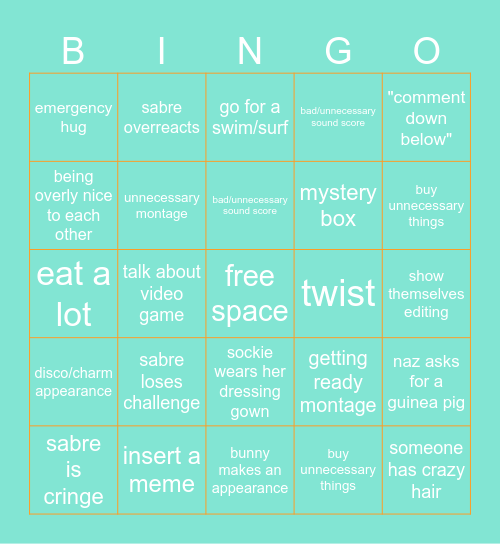 Norris Nuts Bingo Card