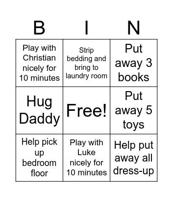 Mary Bingo Card