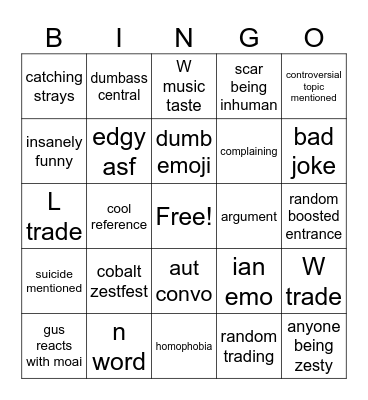 aut filler Bingo Card