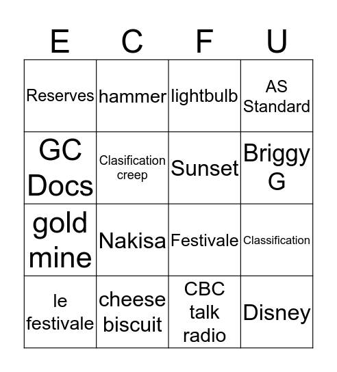 Classy Bingo-Jeopardy! Bingo Card