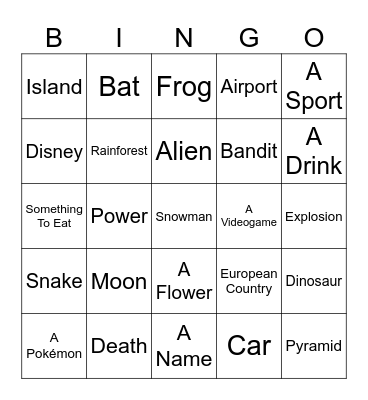 Infinite Craft Bingo Card