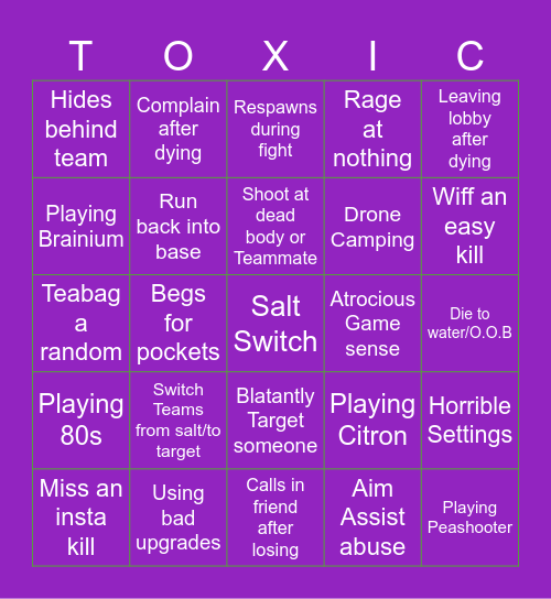 BFN Bingo Card