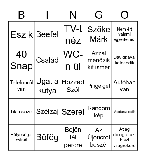 Dominik Bingó Bingo Card