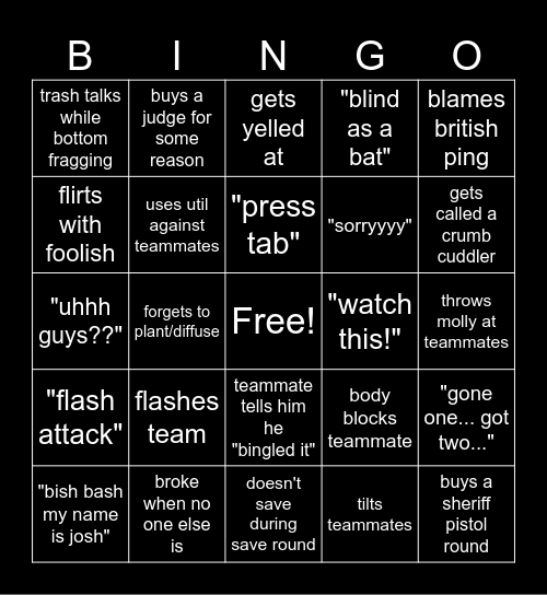 Bingle Bingo Card