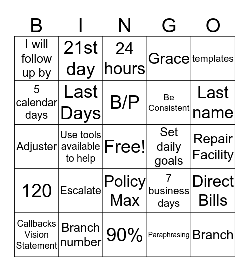 FY17 Bingo Card