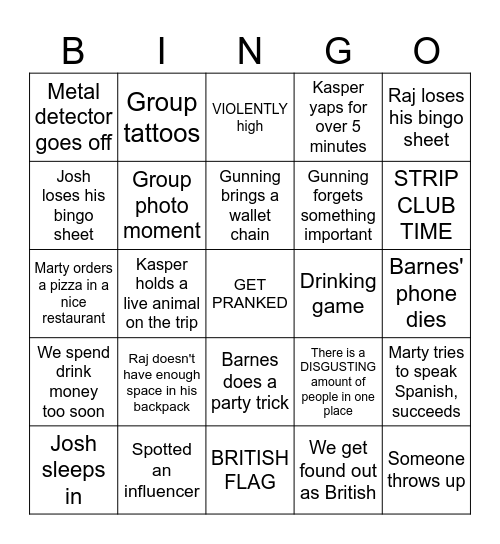 MALA-BINGO Card