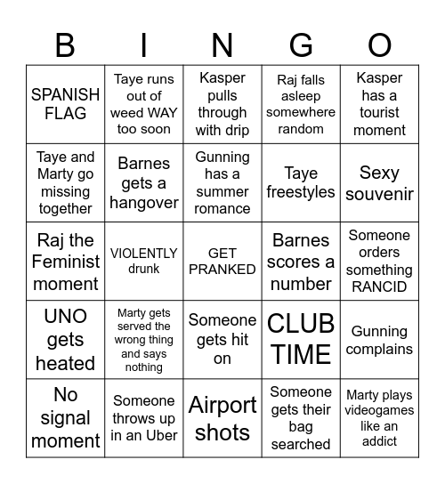 MALA-BINGO Card