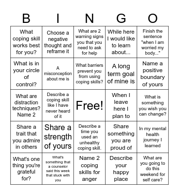 TURNING POINT BINGO Card