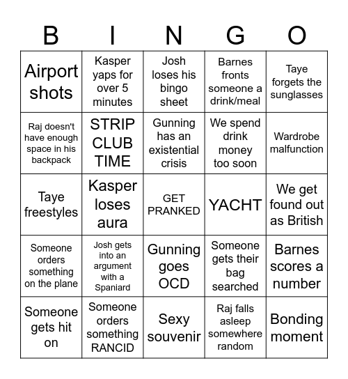 MALA-BINGO Card