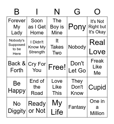 90s Bingo Card