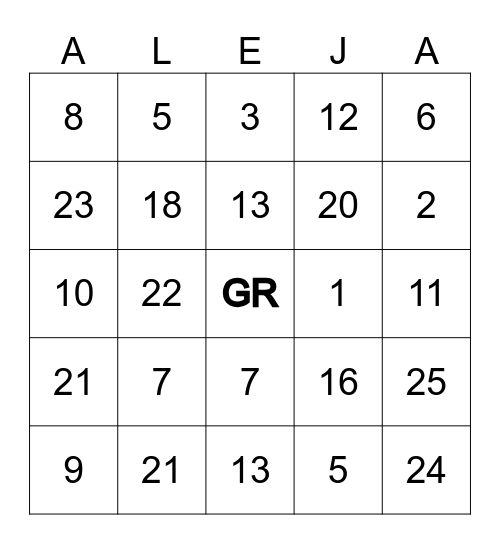 CUMPLE Bingo Card