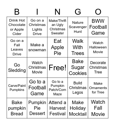 BER Month Bingo Card