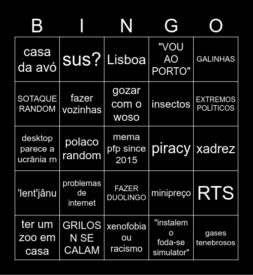 CU-DE-JUDASINGO Bingo Card