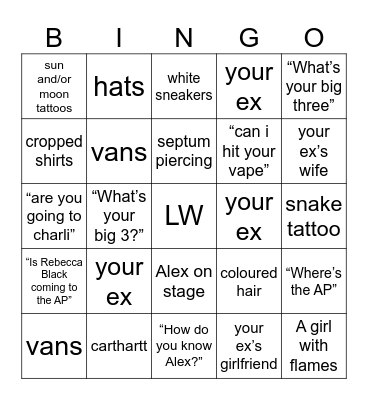LAVENDER WILD BINGO Card