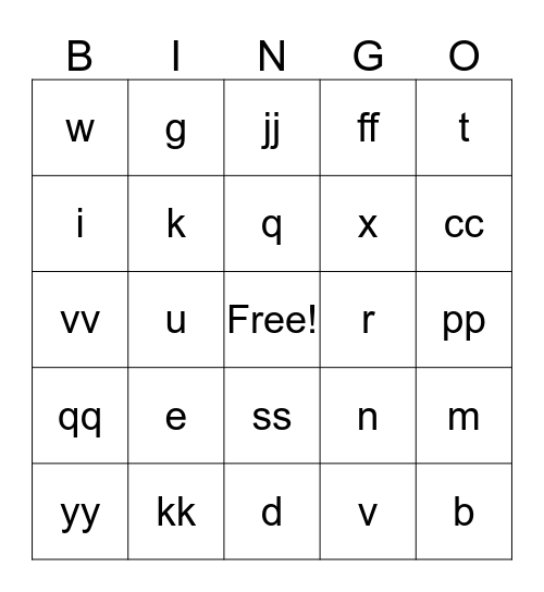 Tara's Baby Shower Bingo Card