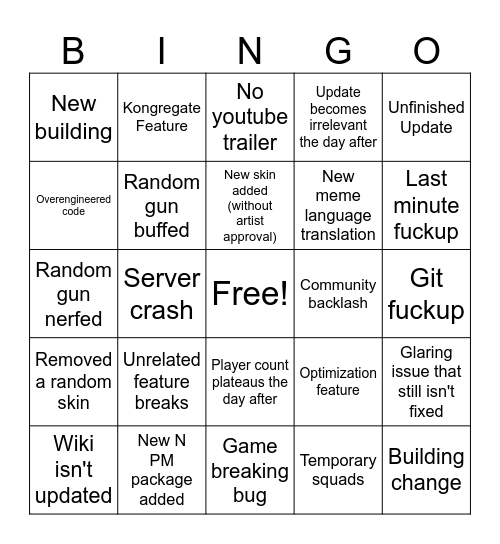 Suroi.io Update Bingo Card