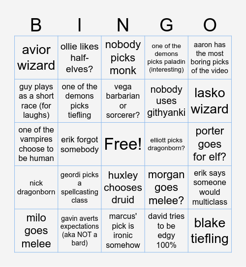 redacted BG bingo Card