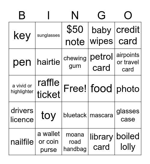 CSNS PTA 2024 Quiz Night Bingo Card